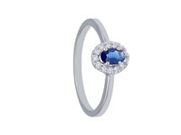 Anello Babila Milano Donna Bacia_Mi in Oro bianco Zaffiro 0.25 Ct 254346 - 254346